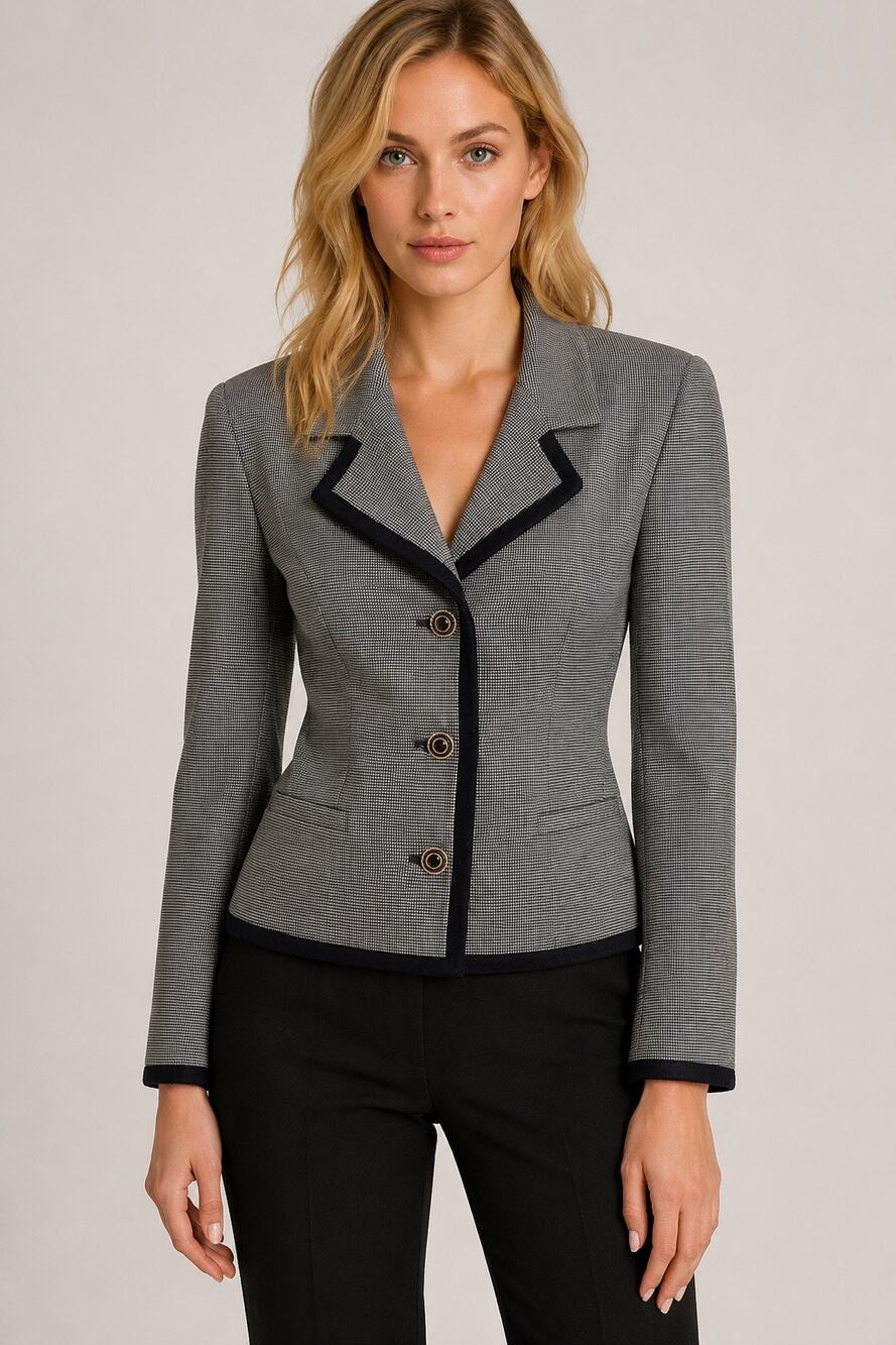 Versus by Gianni Versace Italian Wool Diamond Print Jacket